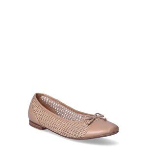 Trendy Women's Woven Cap Toe Ballet Flats - Stylish Comfort for Work or Play